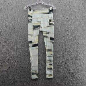 DSG Cold Weather Compression Legging‎ Size XS Green White Stripe Women NWT